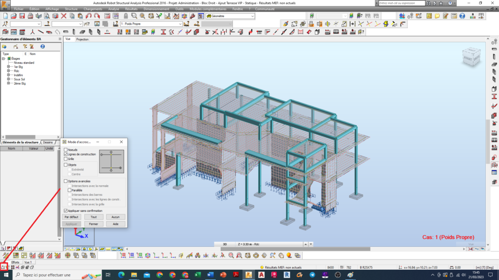 Autodesk Robot Structural Analysis -Filtrer Accrochage