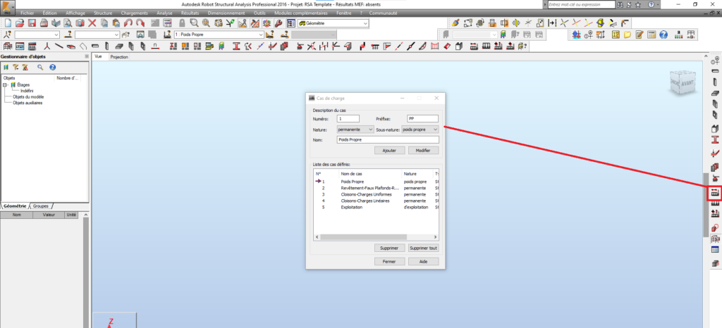 Cas de Charges Statiques