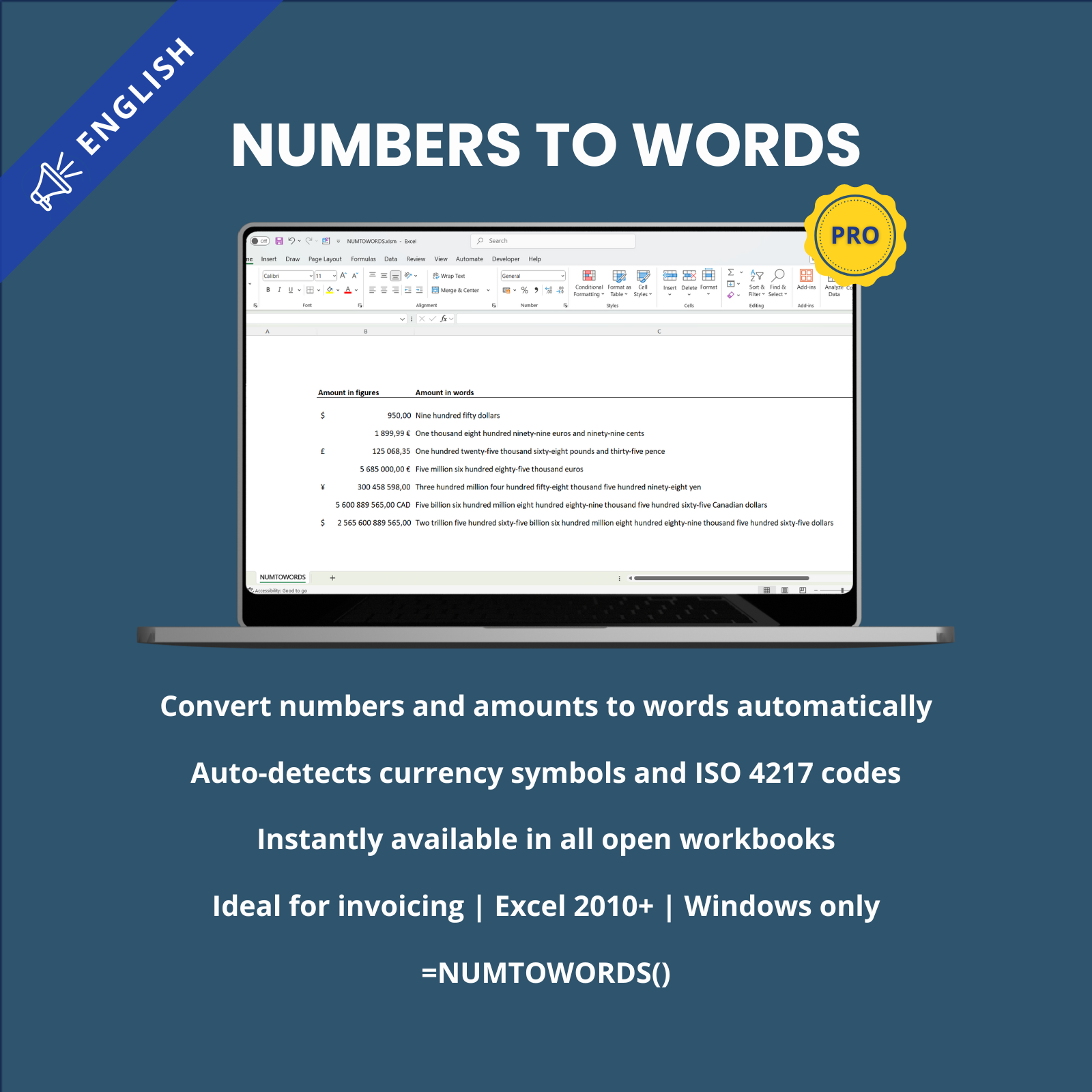 Numbers to words